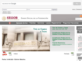 'diariooficial.gob.mx' screenshot