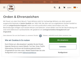 'team-militaria.de' screenshot