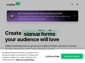 'mailerlite.com' screenshot
