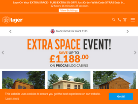 'tigersheds.com' screenshot