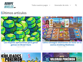 'rompeniveles.com' screenshot