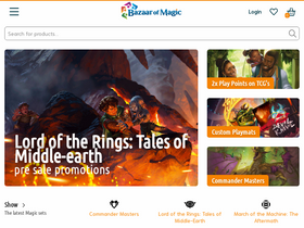 'bazaarofmagic.eu' screenshot