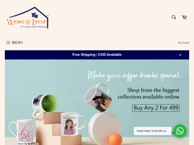 weaveanddecor.com homepage screenshot