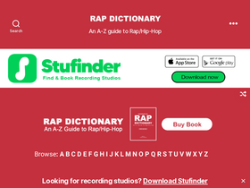 'rapdictionary.com' screenshot