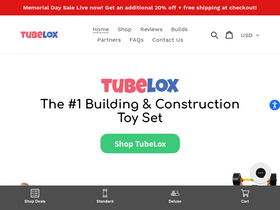 tubelox.com homepage screenshot