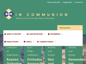 'incommunion.org' screenshot