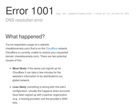 medeliscemety.com homepage screenshot