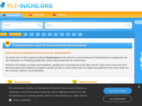 'plz-suche.org' screenshot