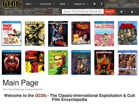 'grindhousedatabase.com' screenshot