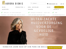 Aurora Dionis Skincare homepage screenshot