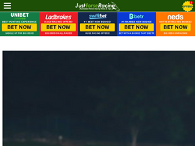 'justhorseracing.com.au' screenshot