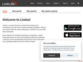 'livelox.com' screenshot