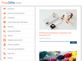 'theydiffer.com' screenshot