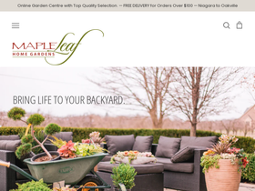 Maple Leaf Home Gardens homepage screenshot