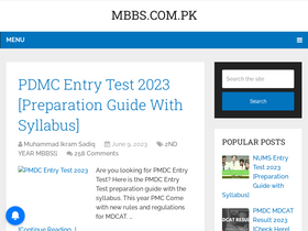 'mbbs.com.pk' screenshot