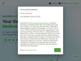 'analytics.saucerswap.finance' screenshot