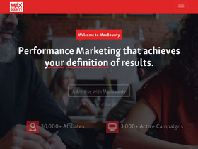 'maxbounty.com' screenshot