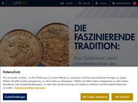 'philoro.ch' screenshot