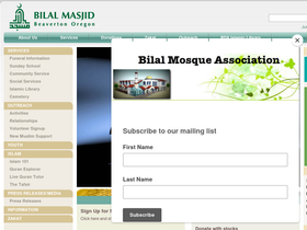 'bilalmasjid.com' screenshot