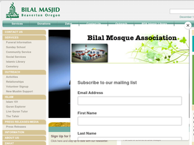 'bilalmasjid.com' screenshot