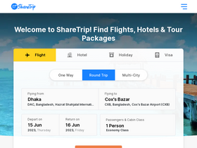'sharetrip.net' screenshot