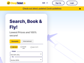 'cheapticket.in' screenshot