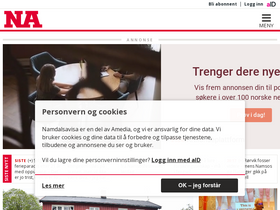 'namdalsavisa.no' screenshot