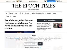 'epochtimes.cz' screenshot