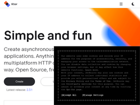 'ktor.io' screenshot