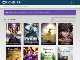 'novel-bin.net' screenshot