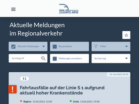 'zuginfo.nrw' screenshot