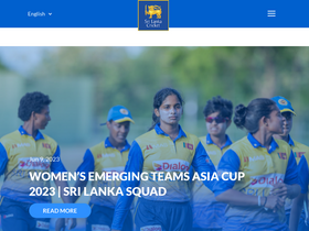 'srilankacricket.lk' screenshot