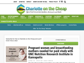 'charlotteonthecheap.com' screenshot