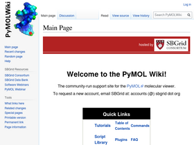 'pymolwiki.org' screenshot