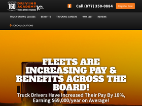 '160drivingacademy.com' screenshot