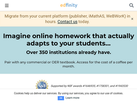 'edfinity.com' screenshot