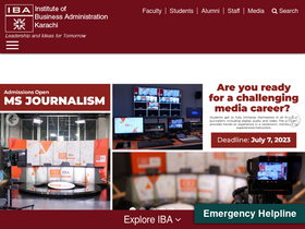'iba.edu.pk' screenshot