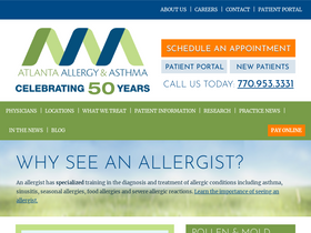 'atlantaallergy.com' screenshot