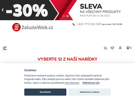 'zaluzieweb.cz' screenshot