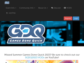 'gamesdonequick.com' screenshot