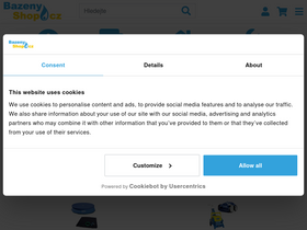 'bazenyshop.cz' screenshot