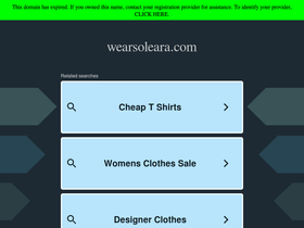 wearsoleara.com homepage screenshot
