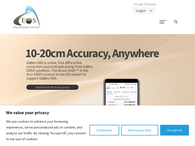 'eos-gnss.com' screenshot