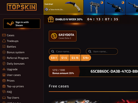 'topskin.cc' screenshot