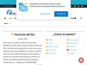 'elversiculodeldia.com' screenshot