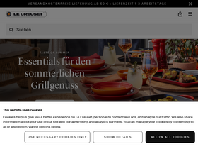 'lecreuset.de' screenshot