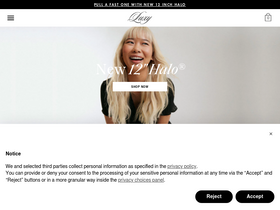 'luxyhair.com' screenshot