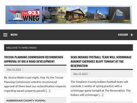 'wnegradio.com' screenshot