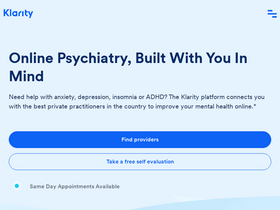 'klarityadhd.com' screenshot