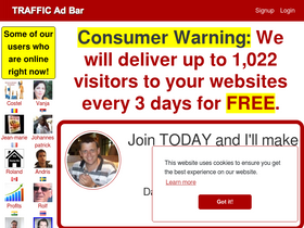 'trafficadbar.com' screenshot